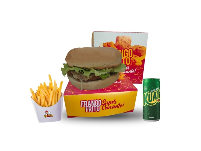 Combo chicken kids + batata frita + refri lata 310ml